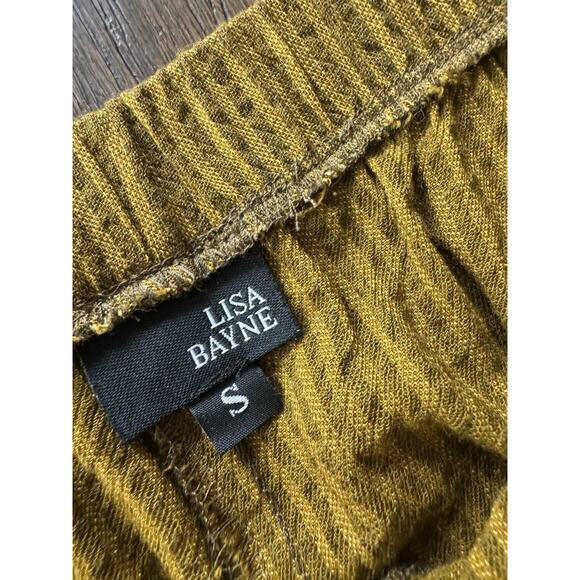 Lisa Bayne Pants Striped Parker 25” Wide Leg Usa Made Artful Home S - Picture 5 of 10